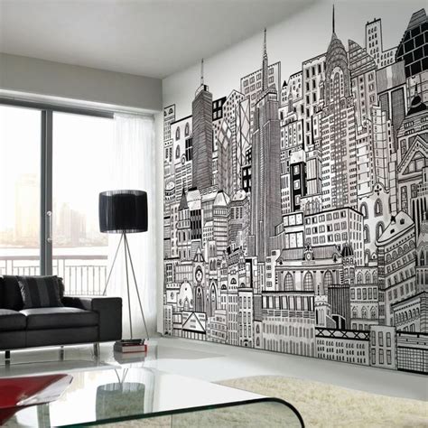 Graham And Brown In The City Ready Made Wall Mural Wall Murals Uk Wall
