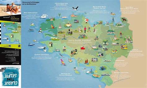 Bretagne Carte Touristique Vacances Arts Guides Voyages