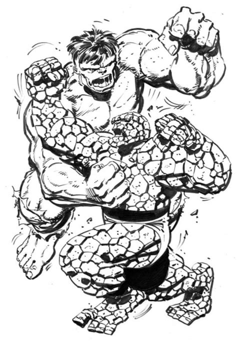 coloring pages ben grimm  printable  kids adults