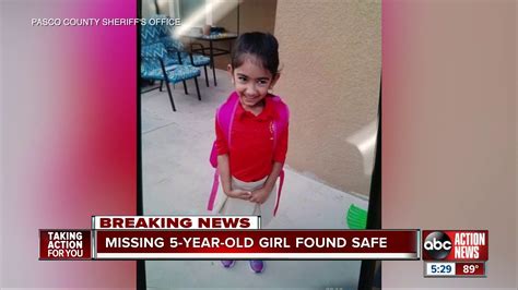 Missing 5 Year Old Girl Found Safe Youtube