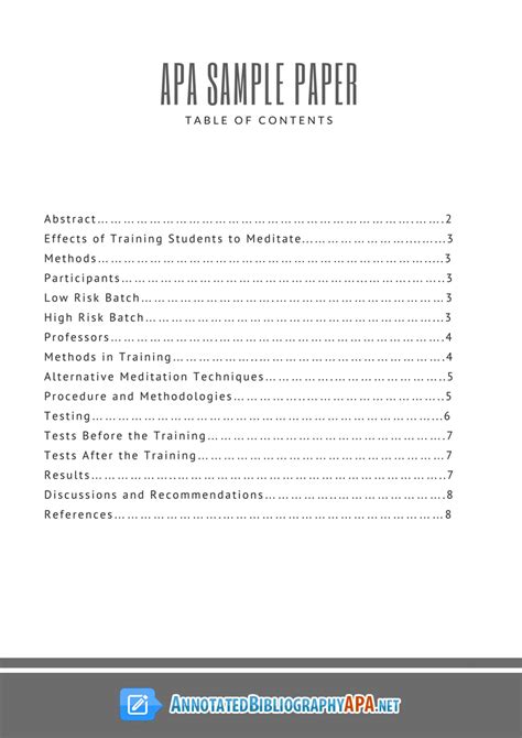 Insert the number of headings heading 1, heading 2, heading 3 within your paper. 005 Apa Table Of Contents Example Ready Screenshoot Th ...