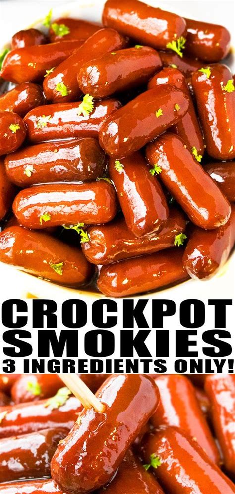 Huge sale on cocktail sausage now on. CROCKPOT LITTLE SMOKIES RECIPE- Quick, easy, made with 3 ...