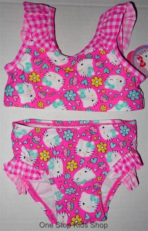 Hello Kitty Toddler Girls 2t 3t 4t 5t Tankini Or Swimsuit Bathing Swim