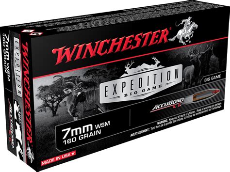 Winchester 7mm Wsm Ammunition S7mmwsmct Expedition Big Game 160 Grain