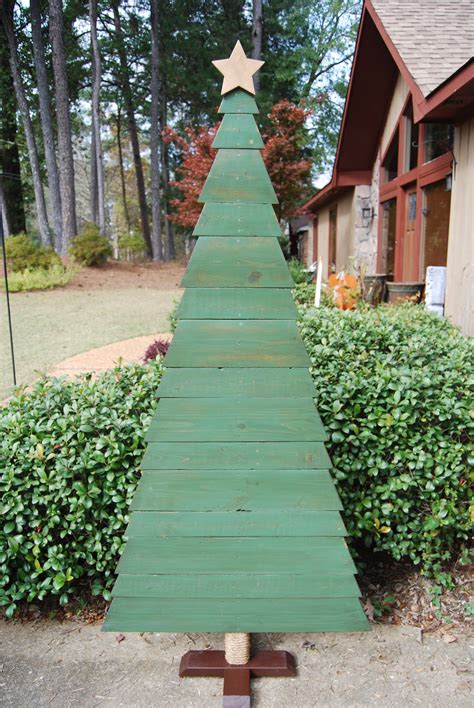 6 12 Foot Wood Christmas Tree Made From Pallet Wood Pallet