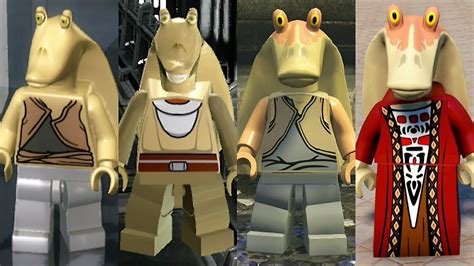 The Evolution Of Jar Jar Binks In Lego Star Wars Games Youtube