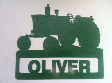 Oliver Tractor Sign Hand Made Metal Oliver Tractor Etsy