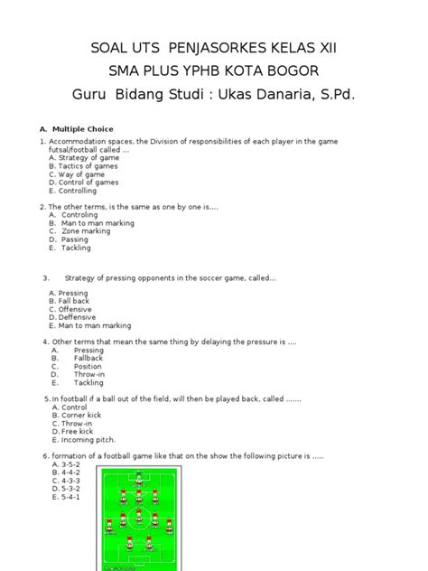 We did not find results for: Soal Latihan Uts Penjasorkes Kelas Xii | Physical Exercise ...