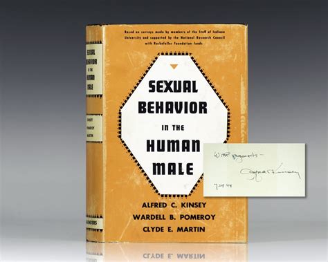 sexual behavior in the human male kinsey first edition signed