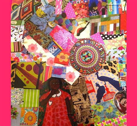 Paper Collage Made From Old Magazine Scraps Love Finding Bright Bold
