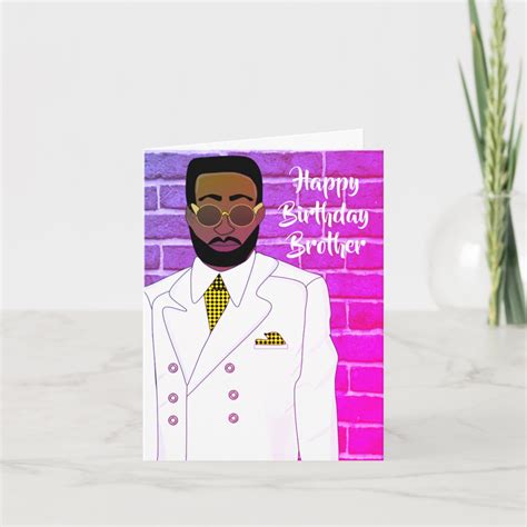 Handsome Brother African American Birthday Card Zazzle