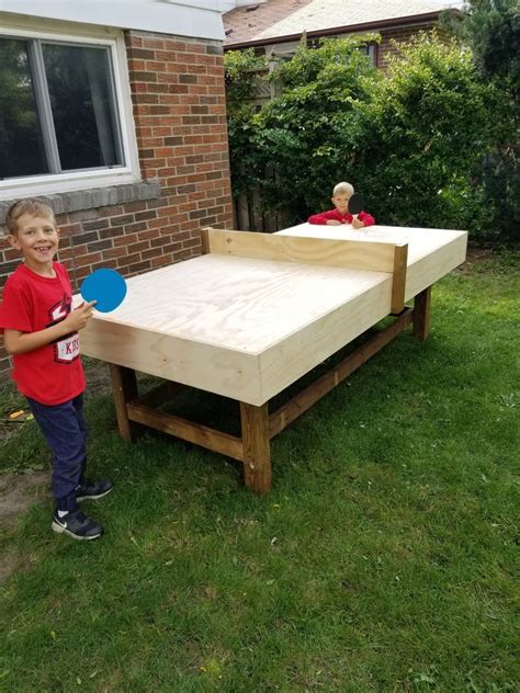 Homemade outdoor ping pong table you. DIY Ping Pong Table | Ping pong table, Outdoor ping pong table, Ping pong table diy