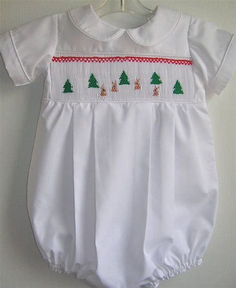 Boy Smocked Christmas Bubble 3 To 34 Mos By Gumdropgrove On Etsy 59