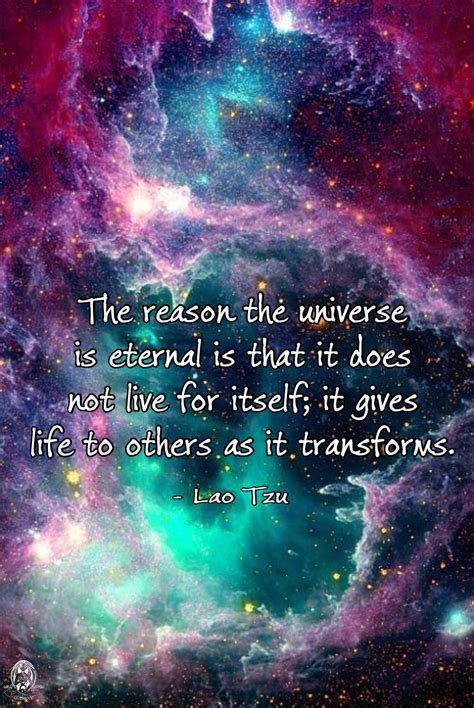 The Reason The Universe Is Eternal Is That It Does Not Live For Itself