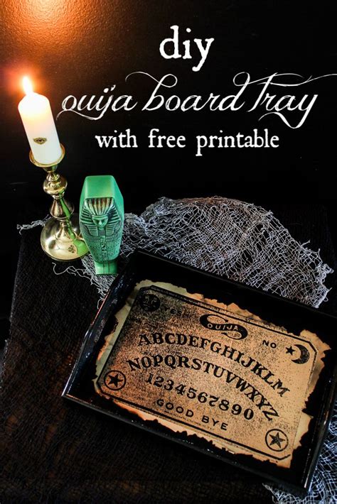 We've been busy crafting and. DIY Ouija Board Halloween Tray | Diy ouija board, Ouija, Diy halloween decorations