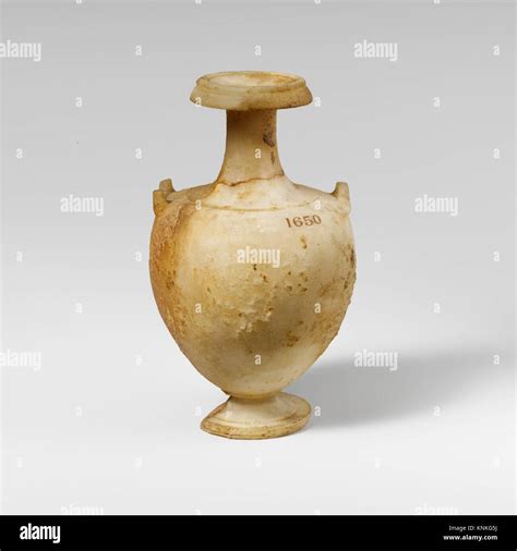 Miniature Alabaster Amphora Period Hellenistic Date Late 4th 3rd