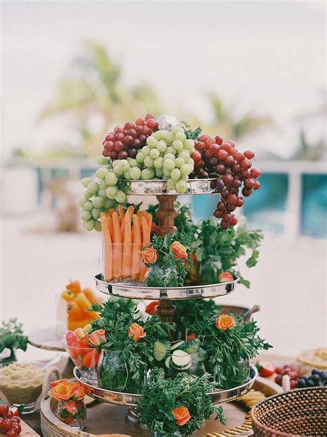 See more ideas about wedding flowers, wedding, wedding bouquets. Tiered vegetable idea for wedding reception food ...