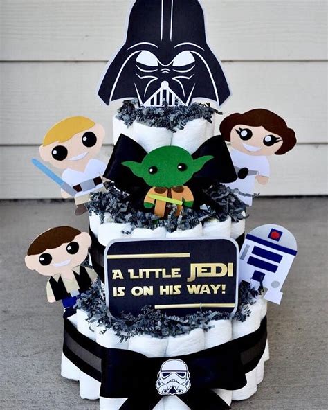 Star Wars Themed Diaper Cake From Mums To Be Such A Cute Way To Do A