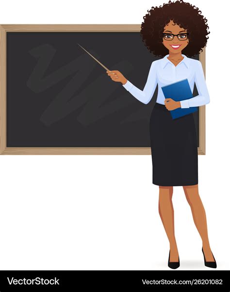 Teacher At Blackboard Royalty Free Vector Image
