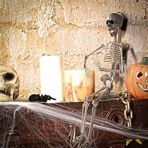 Prextex 20 Inch Posable Halloween Skeleton Full Body Halloween