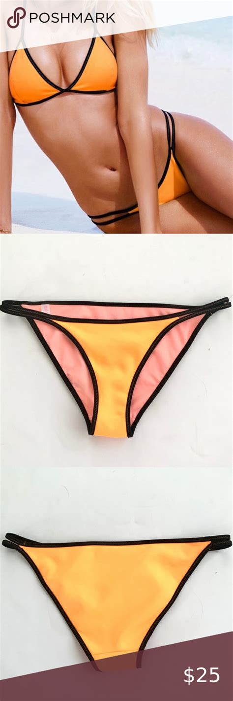 Victorias Secretfluorescent Orange Bikini Bottom In Orange Bikini Bottoms Orange