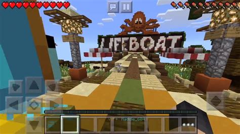 Minecraft Pe Survival Games On Lifeboat Server Youtube