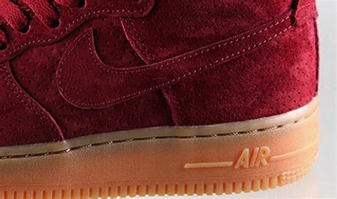 Nike Air Force 1 High Red Suede Sneaker Bar Detroit