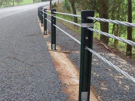 Galvanized Wire Cable Guardrail Barriers With High Tension Strength