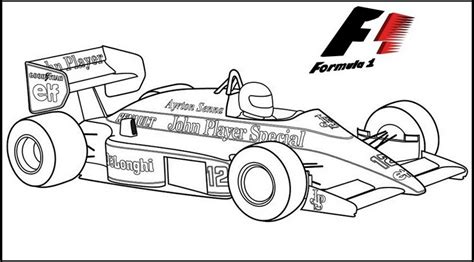 Lotus F1 Coloring Page Sketch Coloring Page