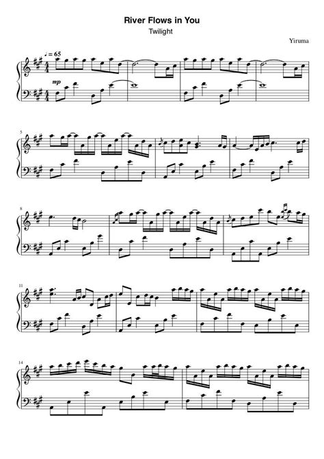 Yiruma River Flows In You Sheet Music Notes Chords Download Printable