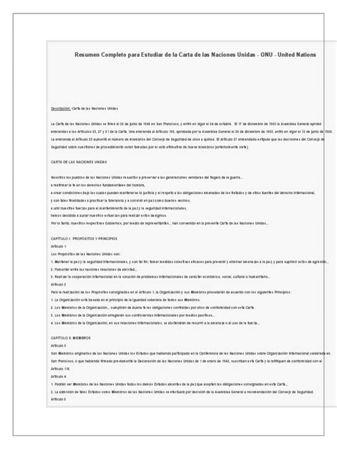 Tareixa louzá, a irmá de xabier púxose moi contenta. Resumen Completo Para Estudiar de La Carta de Las Naciones ...