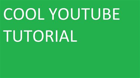 First Youtube Tutorial Youtube