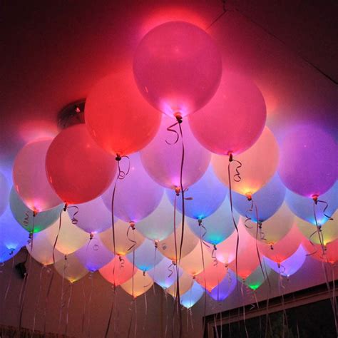 25 Pack Led Light Up Balloons Bellechic