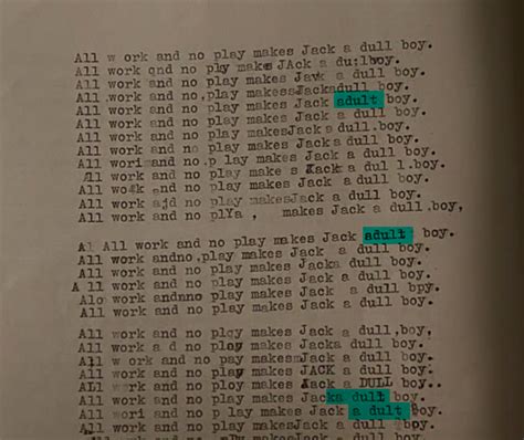 Jack 'the dull boy' is the perfect example for that. THE SHINING (1979) analysis by Rob Ager