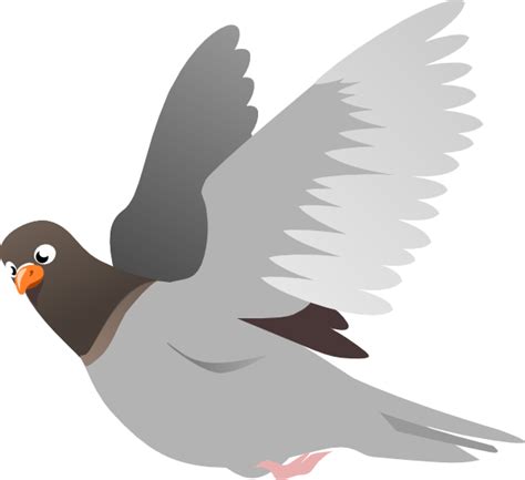 A Flying Pigeon Clip Art At Vector Clip Art Online Royalty