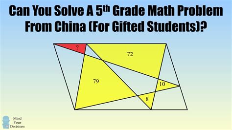 This year 6 maths geometry worksheet pack features assessment questions on geometry shape, including answer sheets for you to go through checking after! A Chinese 5th Grader Solved This In Just 1 Minute! HARD ...