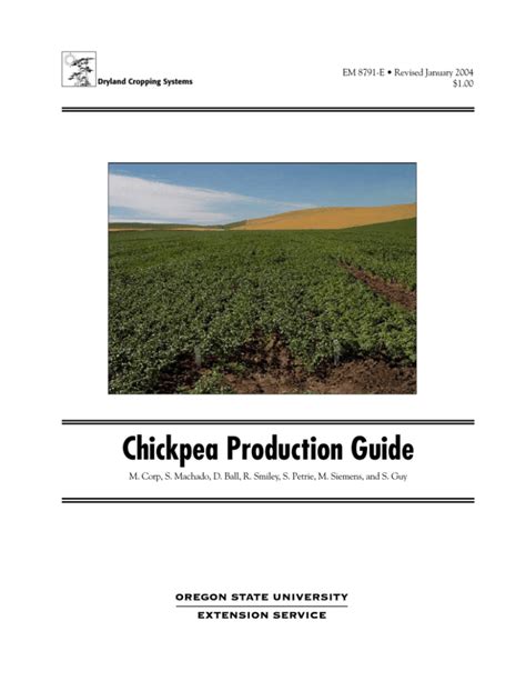 Chickpea Production Guide Agricultural Marketing Resource Center