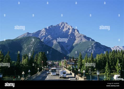 Banff Avenue And Cascade Mountain Town Of Banff Banff National Park