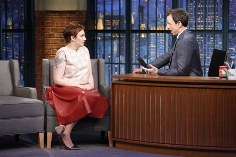 Lena Dunham Debuts New Short Pixie Haircut On Late Night With Seth Meyers Glamour