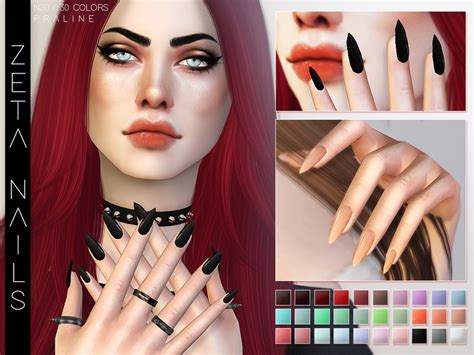 Sims 4 Ccs The Best Zeta Nails By Pralinesims