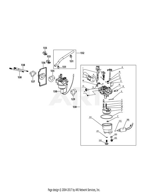 Mtd 13a2775s000 2015 Parts Diagram For 4p90hua Carburetor Assembly
