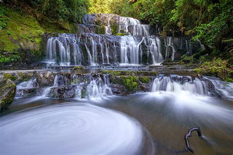 Purakaunui Waterfall New Zealand Forest Waterfall New Zealand