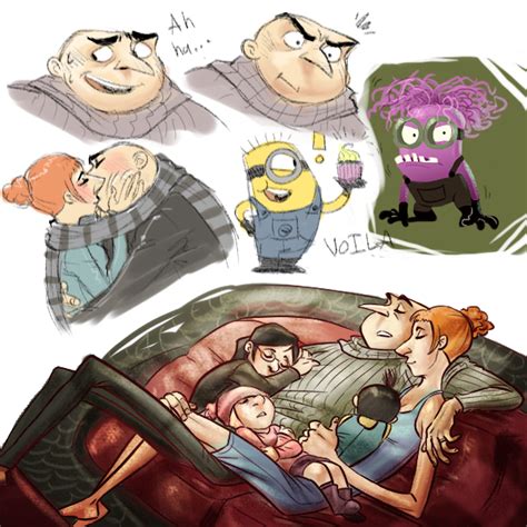 despicable sketchdump 2 by skellagirl on deviantart gru and lucy despicable me gru animated