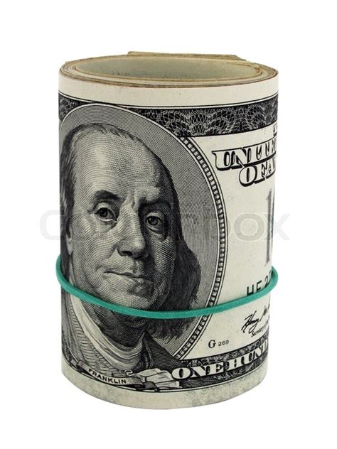 Roll Of One Hundred Dollars Banknotes Stock Image Colourbox