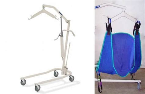 These lifts use a sling that wraps around and supports the patient who needs transferring. LIKE NEW CONDITION! INVACARE 9805 HOYER HYDRAULIC PERSONAL ...