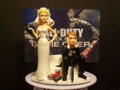 New gamer funny wedding cake topper adv war video game gaming junkie addict charming . Pin by Adriana López on Wedding Ideas | Wedding cake ...