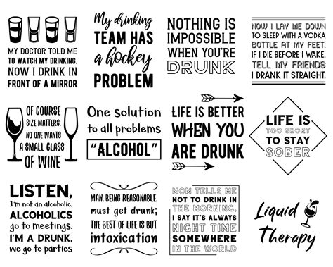 100 Funny Alcohol Svg Quotes Drink Beer Wine Vodka And Etsy