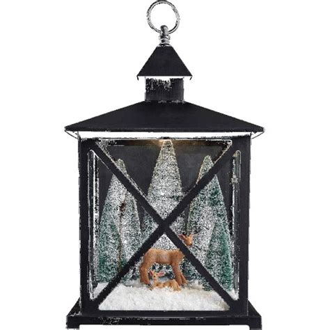 Wilko Large Battery Operated Black Christmas Scene Lantern Compare