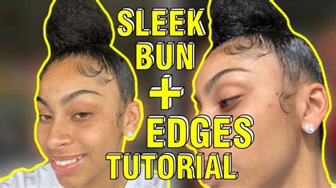 How To Do A Sleek Bun Edges Tutorial Youtube