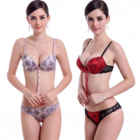 new underwear women bra sets sexy satin luxury lingerie suit women intimates embroidery push up